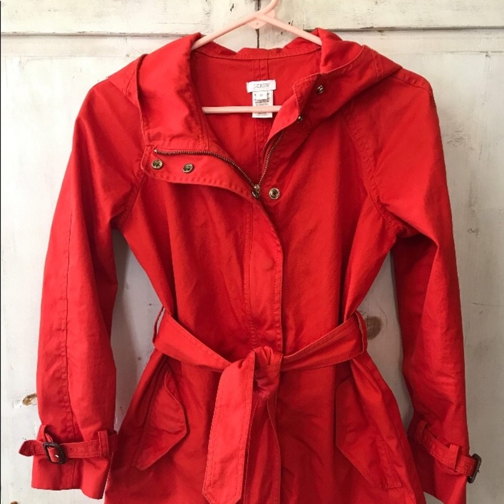JCrew Orange Trench